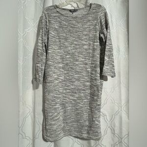 Daisy Fuentes Gray Marled Knit Dress - Size Large